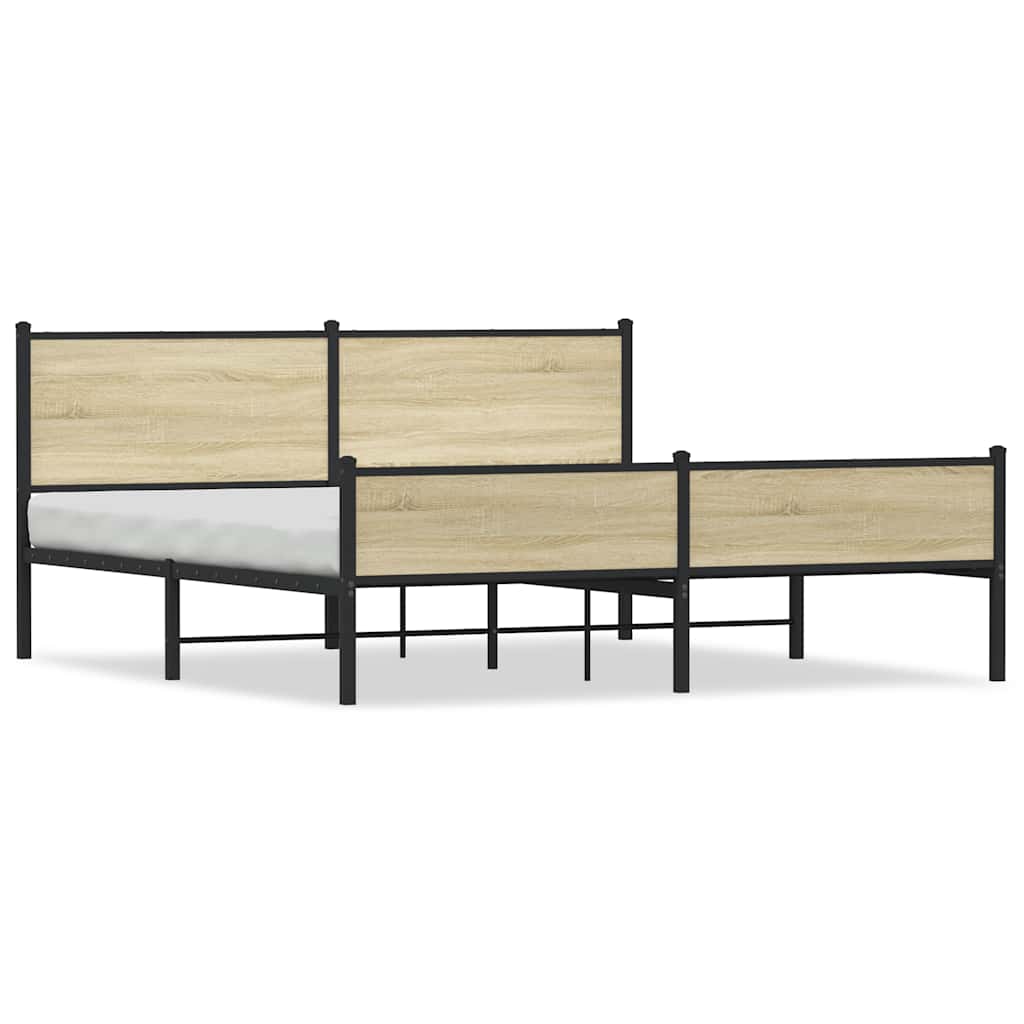 sengeramme uden madras 183x213 cm metal sonoma-eg