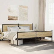 sengeramme uden madras 200x200 cm metal sonoma-eg
