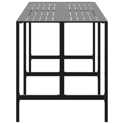 barbord 200x100x110 cm pulverlakeret stål sort