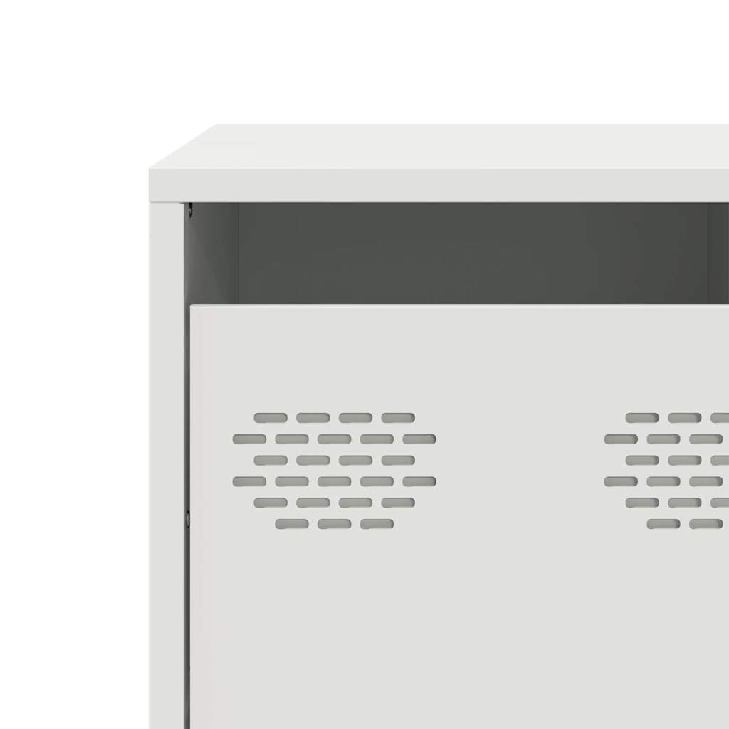 tv-bord 68x39x43,5 cm koldvalset stål hvid
