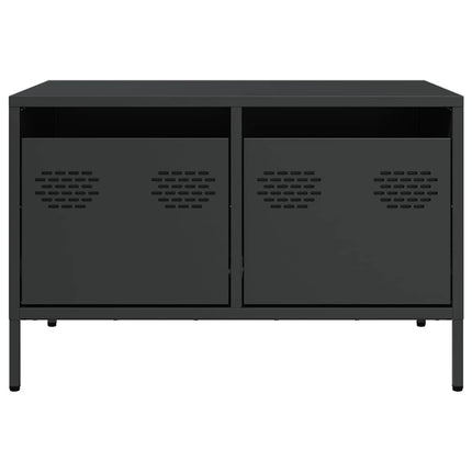 tv-bord 68x50x43,5 cm koldvalset stål sort