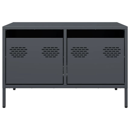 tv-bord 68x50x43,5 cm koldvalset stål antracitgrå