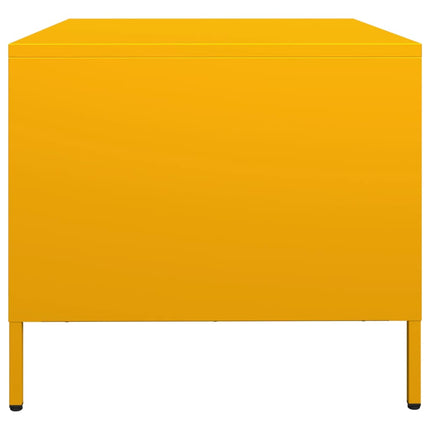 tv-bord 68x50x43,5 cm koldvalset stål sennepsgul