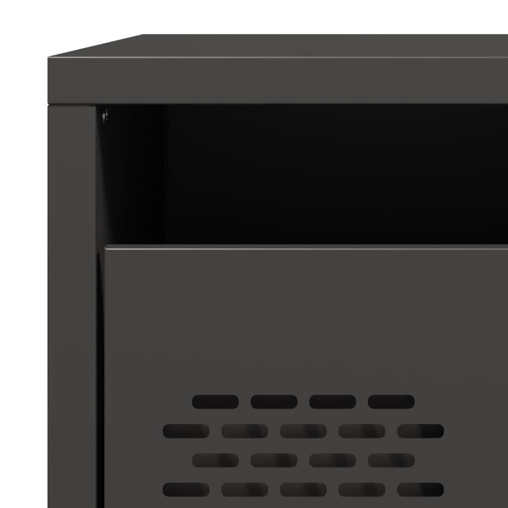 sengebord 35x39x43,5 cm stål sort