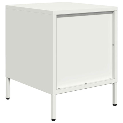 sengebord 35x39x43,5 cm stål hvid