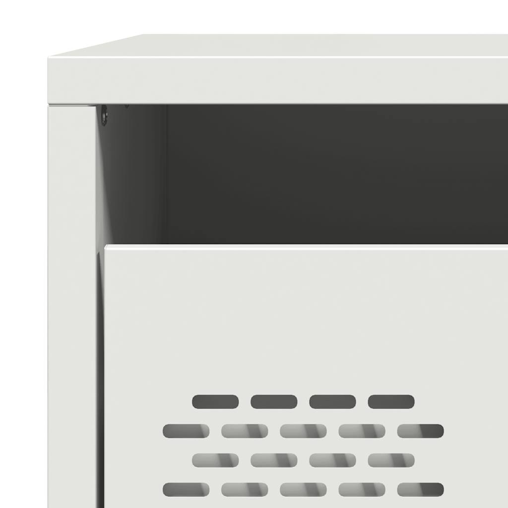 sengebord 35x39x43,5 cm stål hvid