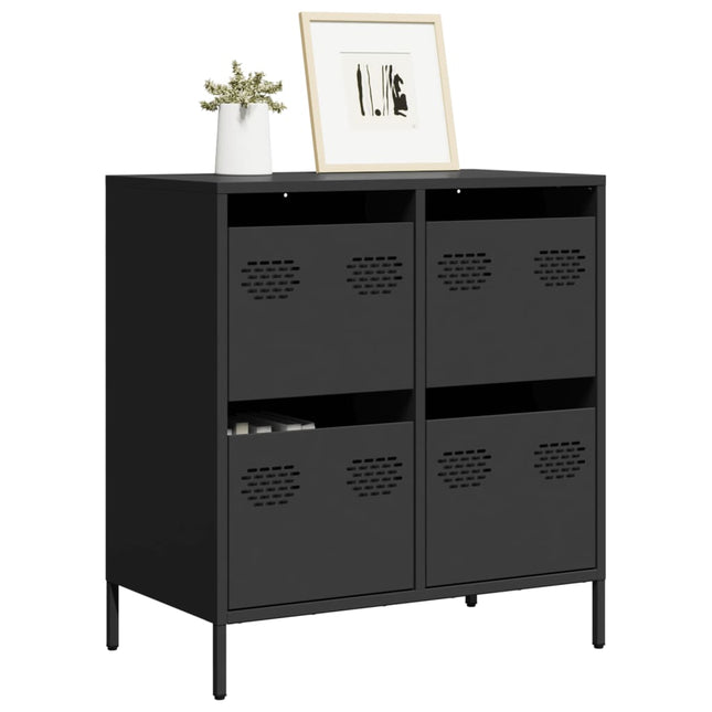 skænk 68x39x73,5 cm koldvalset stål sort