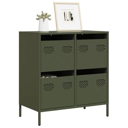 skab 68x39x73,5 cm koldvalset stål olivengrøn
