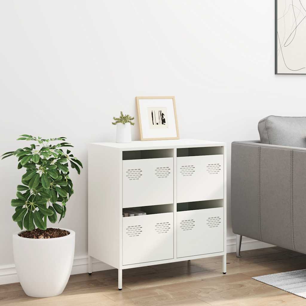 skab 68x39x73,5 cm koldvalset stål hvid