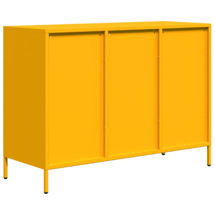 skænk 101,5x39x73,5 cm koldvalset stål sennepsgul