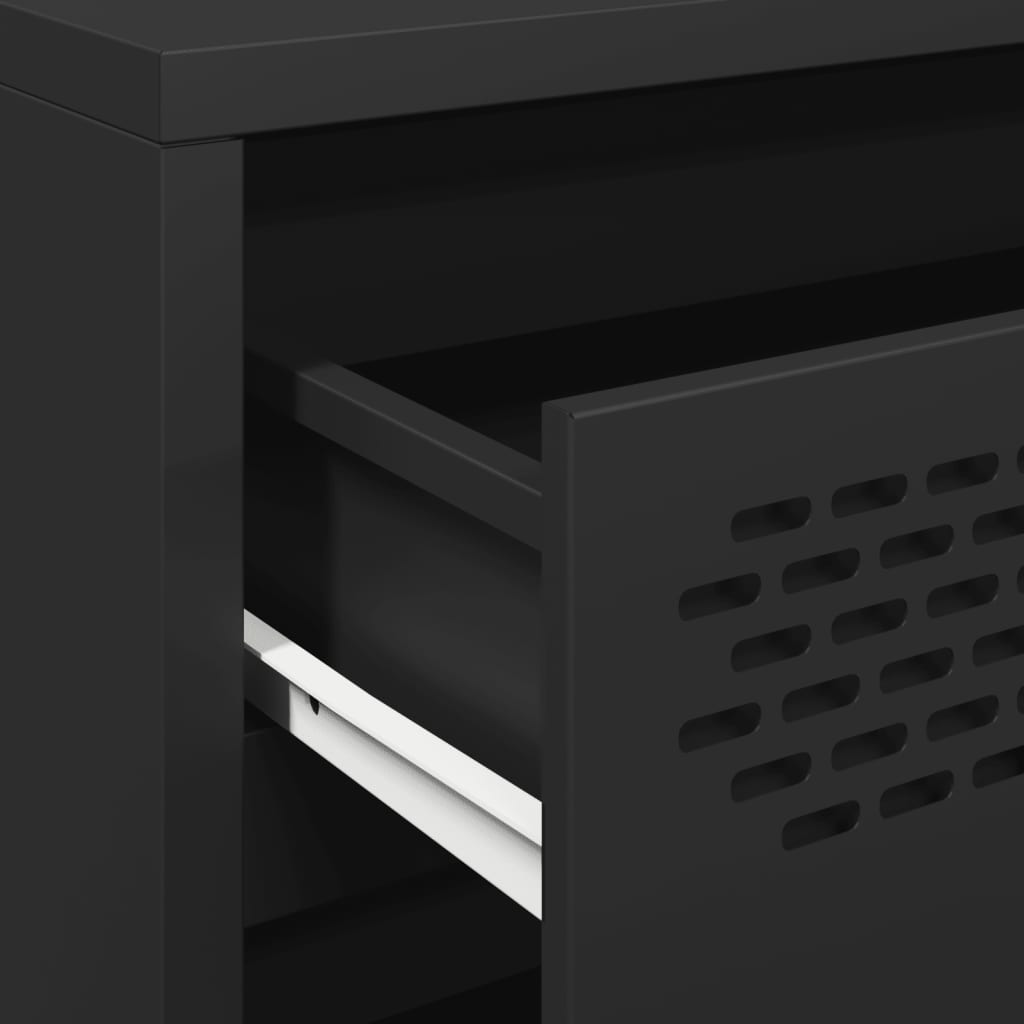 skænk 68x39x58,5 cm koldvalset stål sort