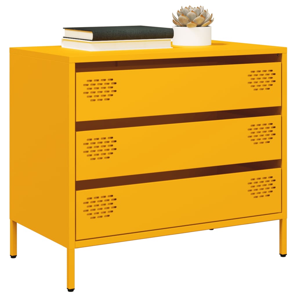 skab 68x39x58,5 cm koldvalset stål sennepsgul