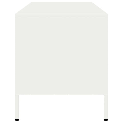 tv-bord 68x39x43,5 cm koldvalset stål hvid