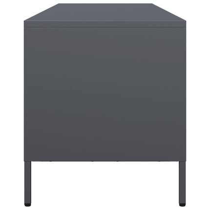 tv-bord 135x39x43,5 cm koldvalset stål antracitgrå