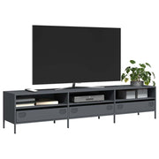 tv-bord 202x39x43,5 cm koldvalset stål antracitgrå
