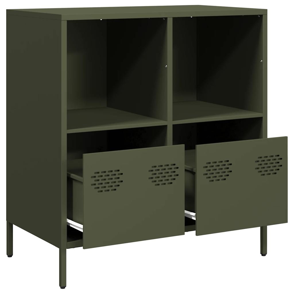 skab 68x39x73,5 cm koldvalset stål olivengrøn