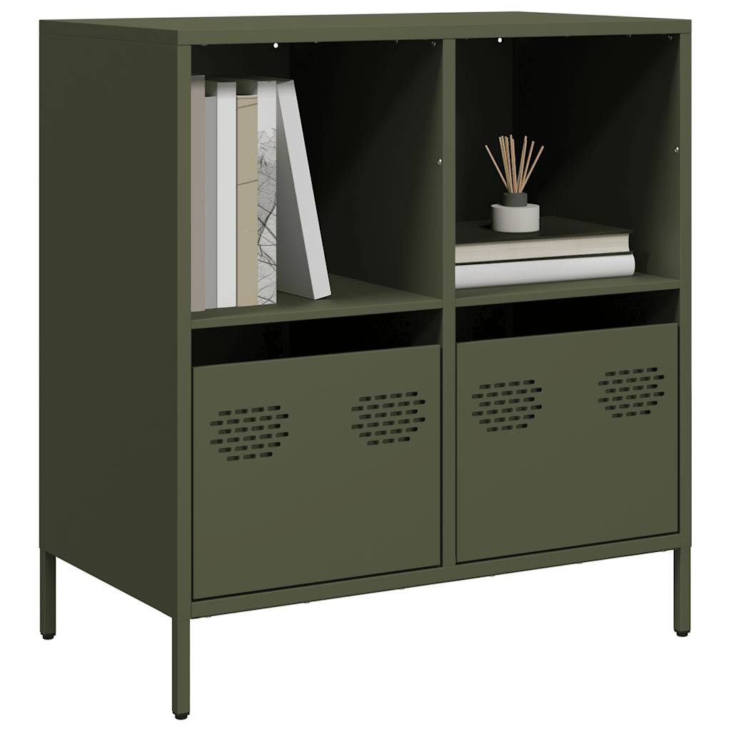 skab 68x39x73,5 cm koldvalset stål olivengrøn