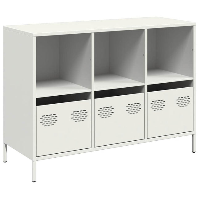 skænk 101,5x39x73,5 cm koldvalset stål hvid