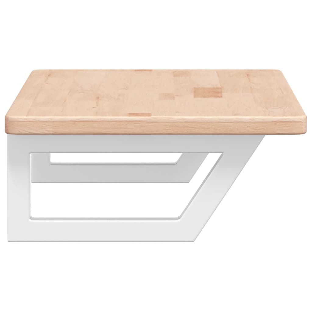 badeværelseshylde stål og massivt egetræ