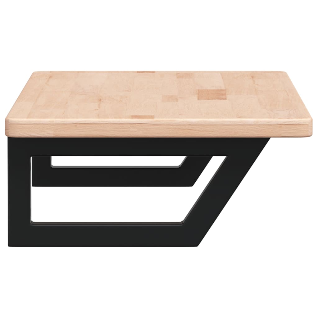 badeværelseshylde stål og massivt egetræ