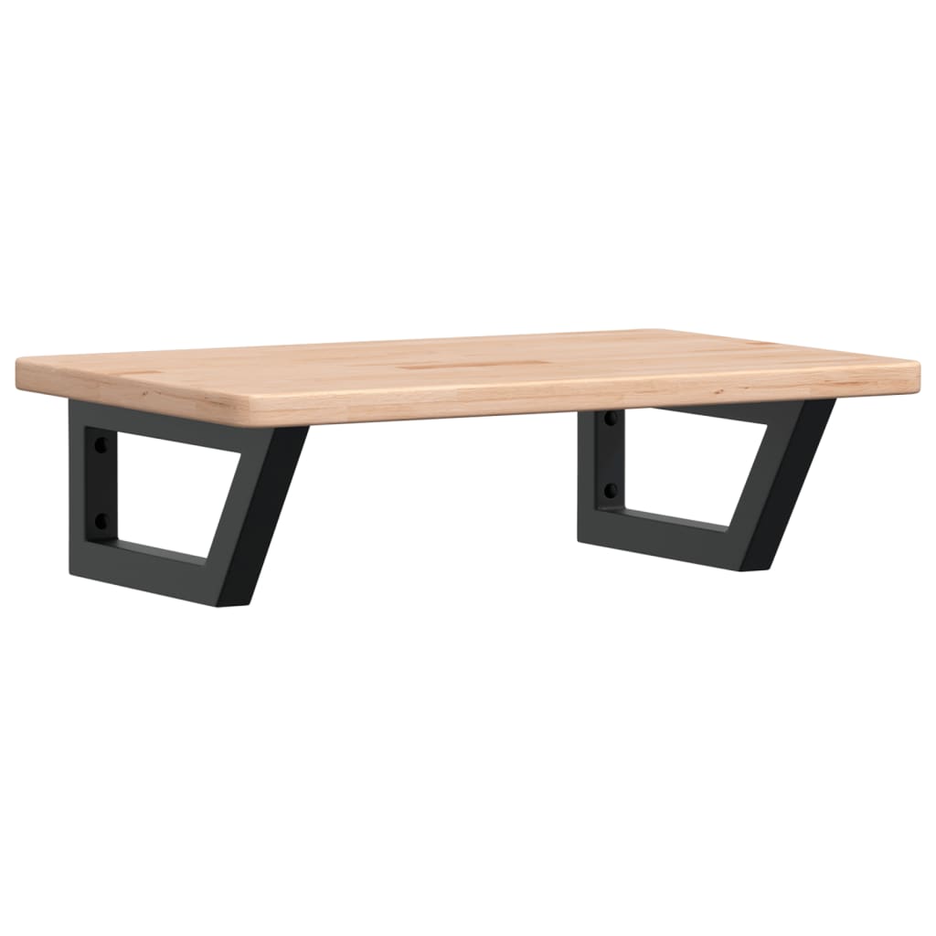 badeværelseshylde stål og massivt egetræ