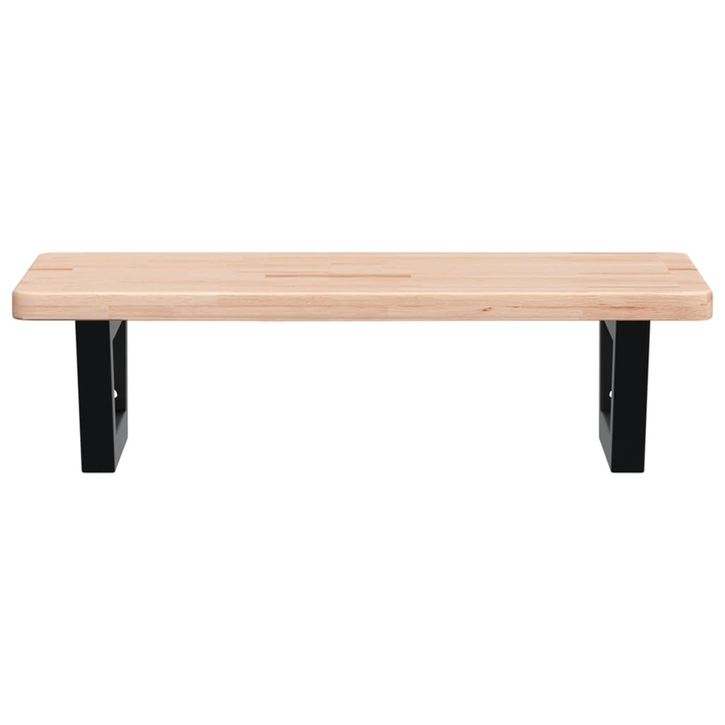 badeværelseshylde stål og massivt egetræ