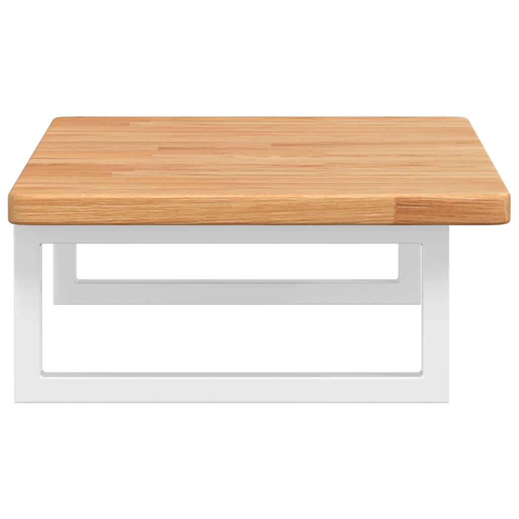 badeværelseshylde stål og massivt egetræ