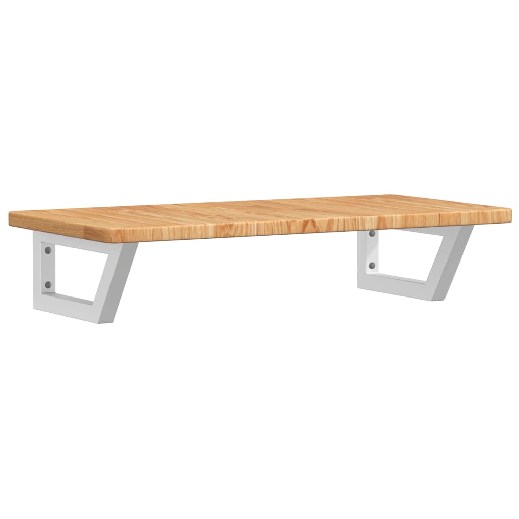 badeværelseshylde stål og massivt egetræ