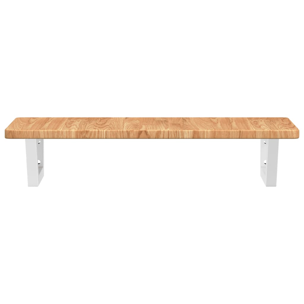 badeværelseshylde stål og massivt egetræ