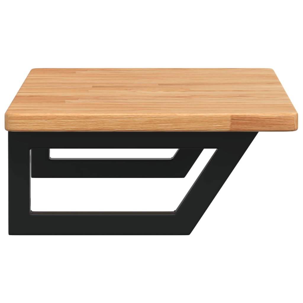 badeværelseshylde stål og massivt egetræ