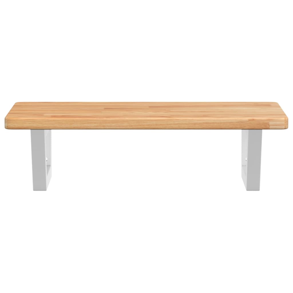 badeværelseshylde stål og massivt egetræ