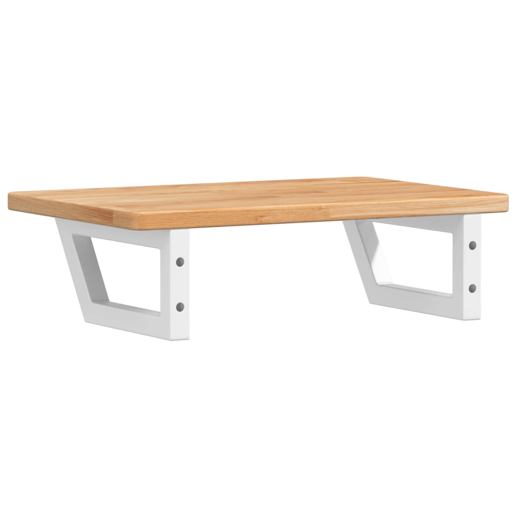 badeværelseshylde stål og massivt egetræ