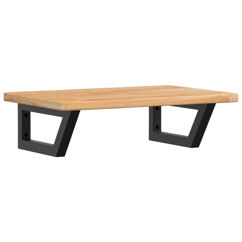 badeværelseshylde stål og massivt egetræ