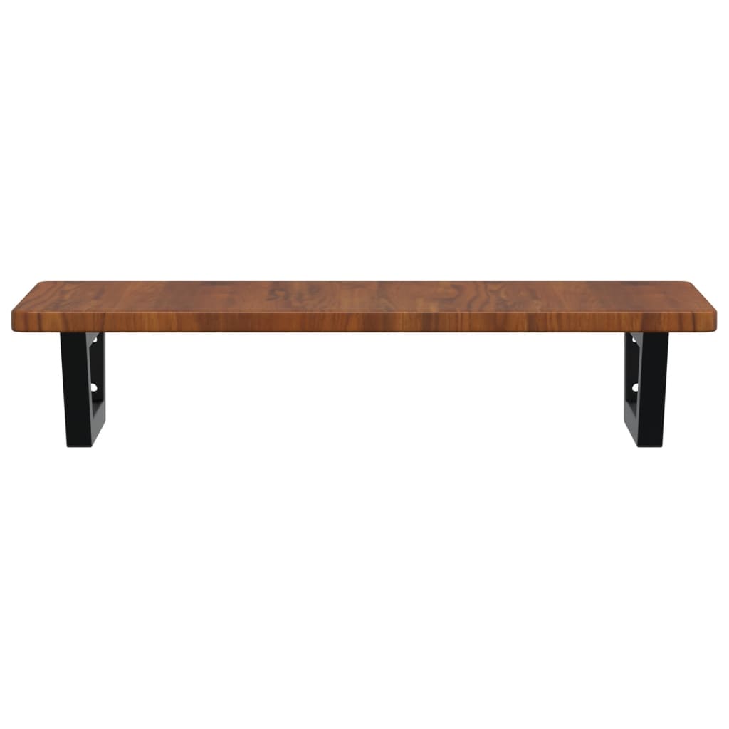 badeværelseshylde stål og massivt egetræ