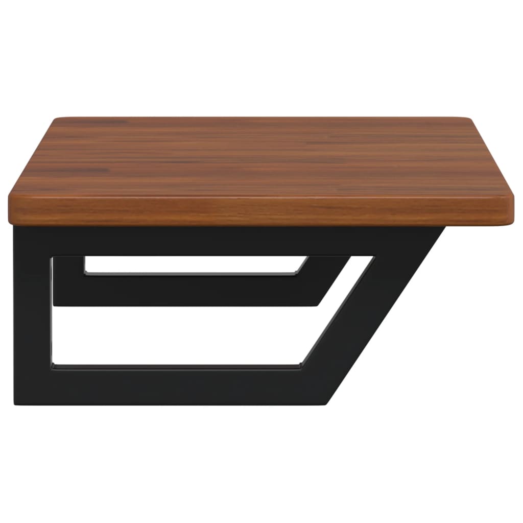 badeværelseshylde stål og massivt egetræ