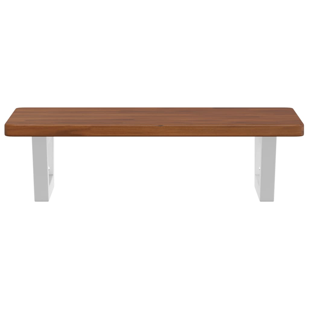 badeværelseshylde stål og massivt egetræ