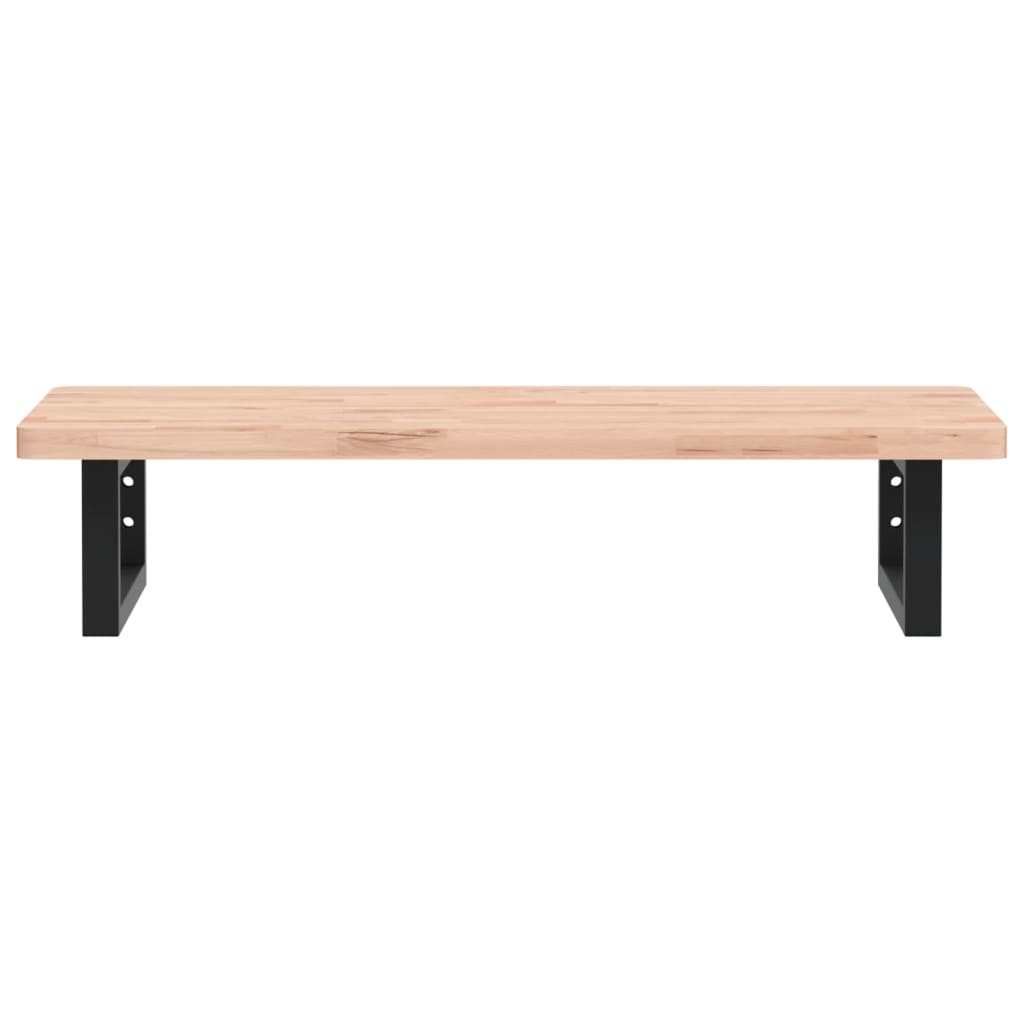 badeværelseshylde stål og massivt bøgetræ