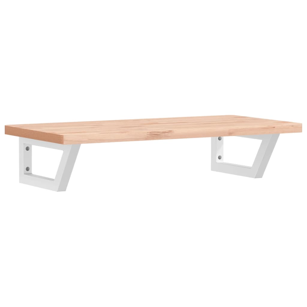 badeværelseshylde stål og massivt bøgetræ