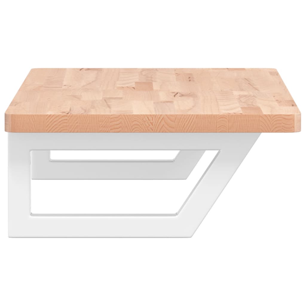 badeværelseshylde stål og massivt bøgetræ