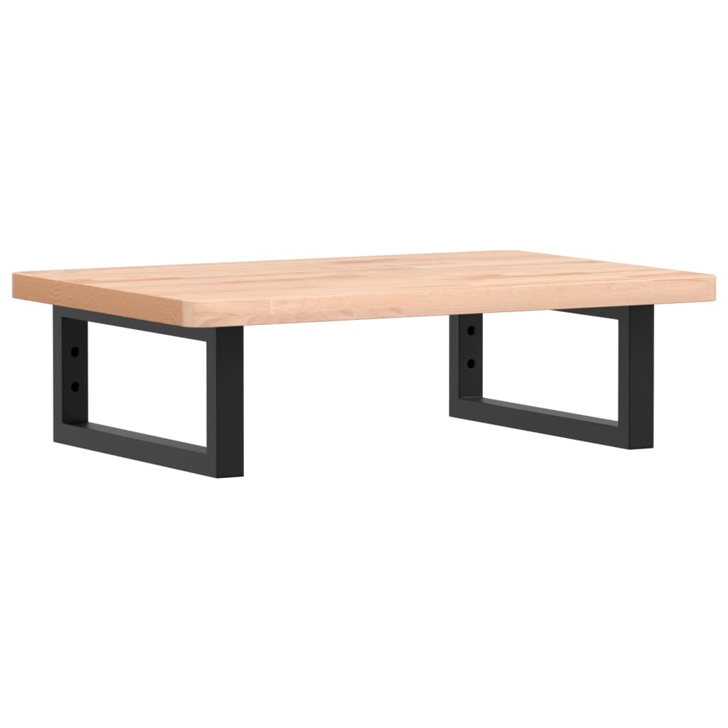 badeværelseshylde stål og massivt bøgetræ