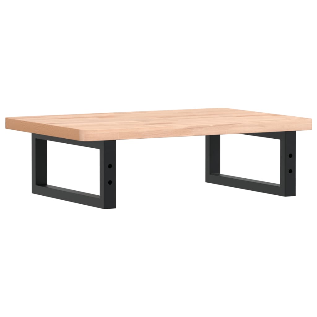 badeværelseshylde stål og massivt bøgetræ