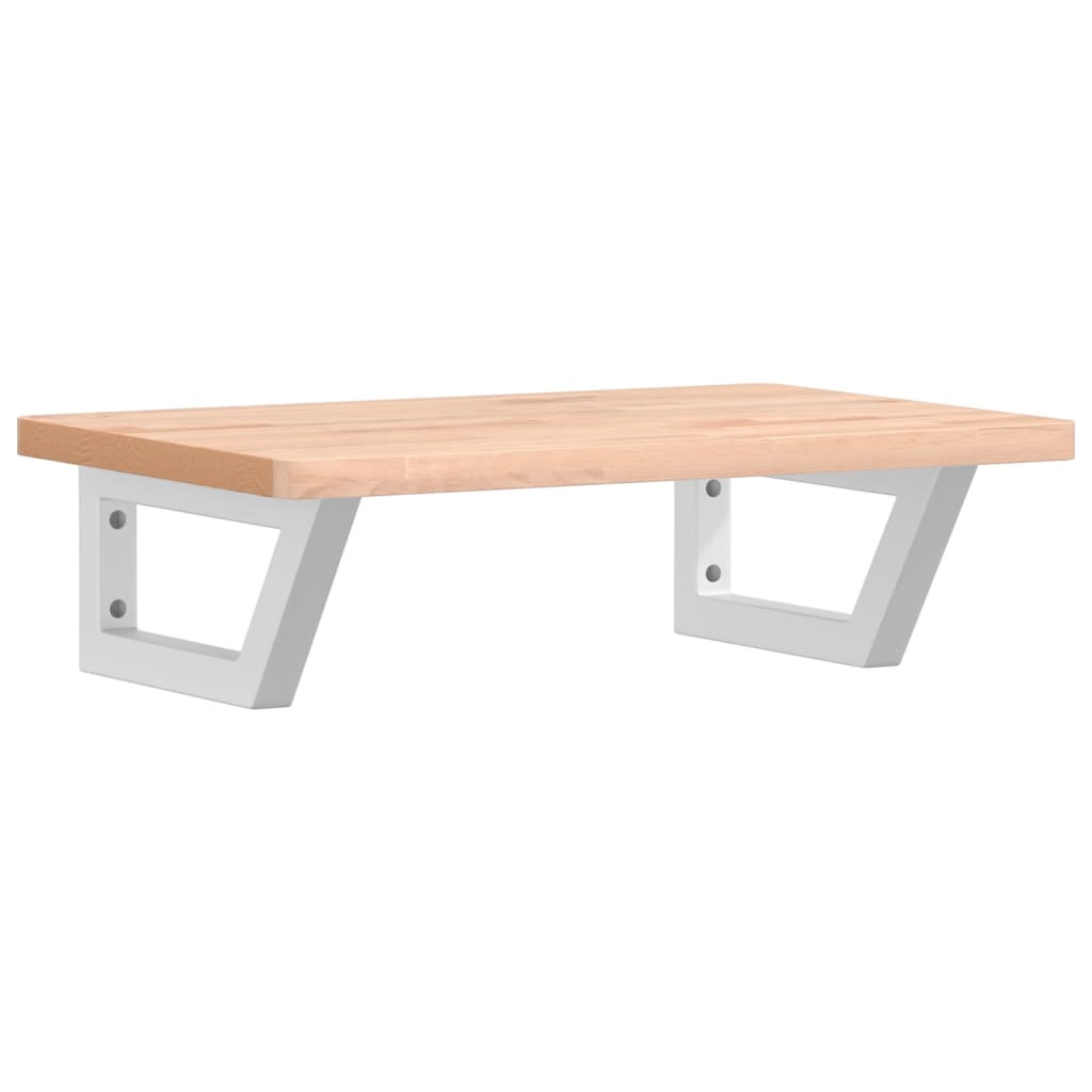 badeværelseshylde stål og massivt bøgetræ