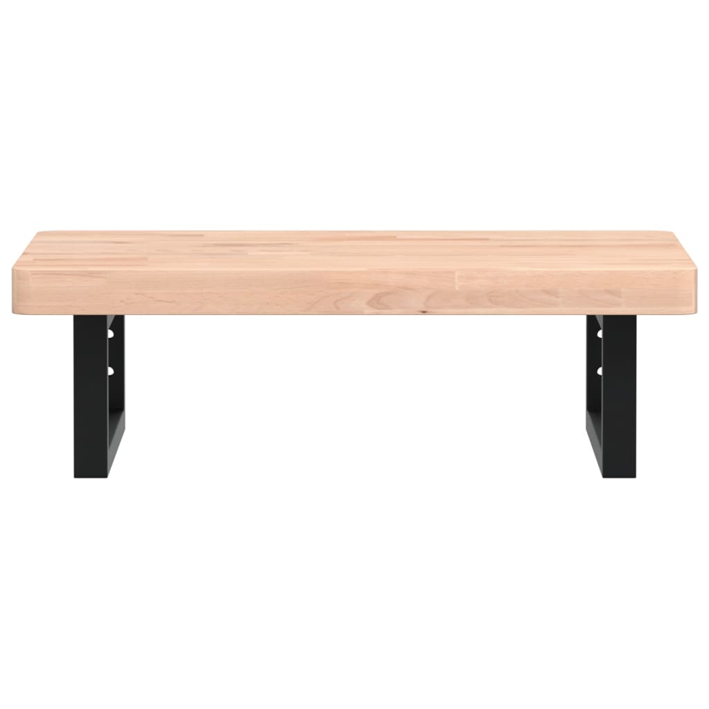 badeværelseshylde stål og massivt bøgetræ