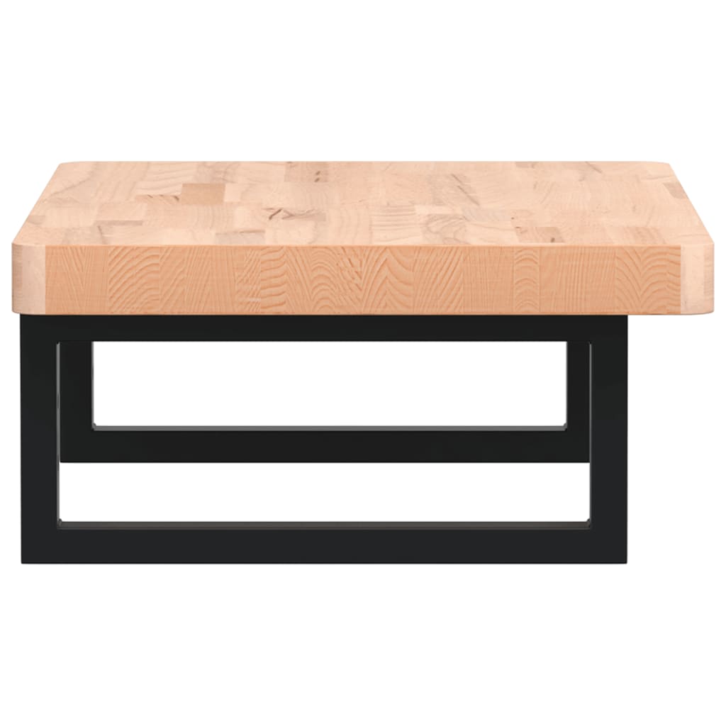 badeværelseshylde stål og massivt bøgetræ