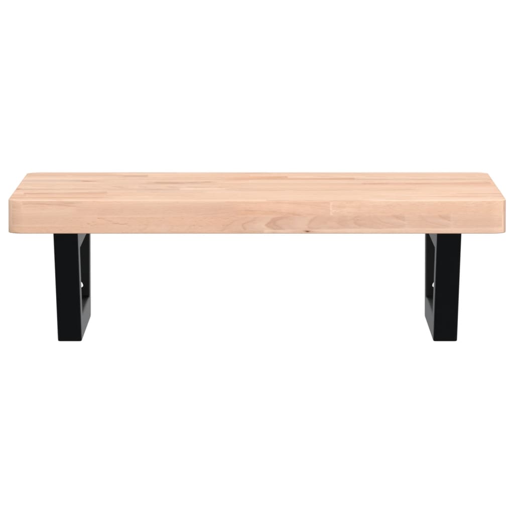 badeværelseshylde stål og massivt bøgetræ