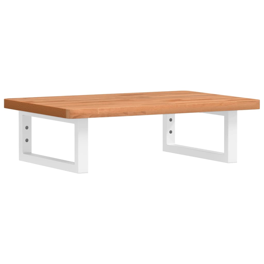 badeværelseshylde stål og massivt bøgetræ