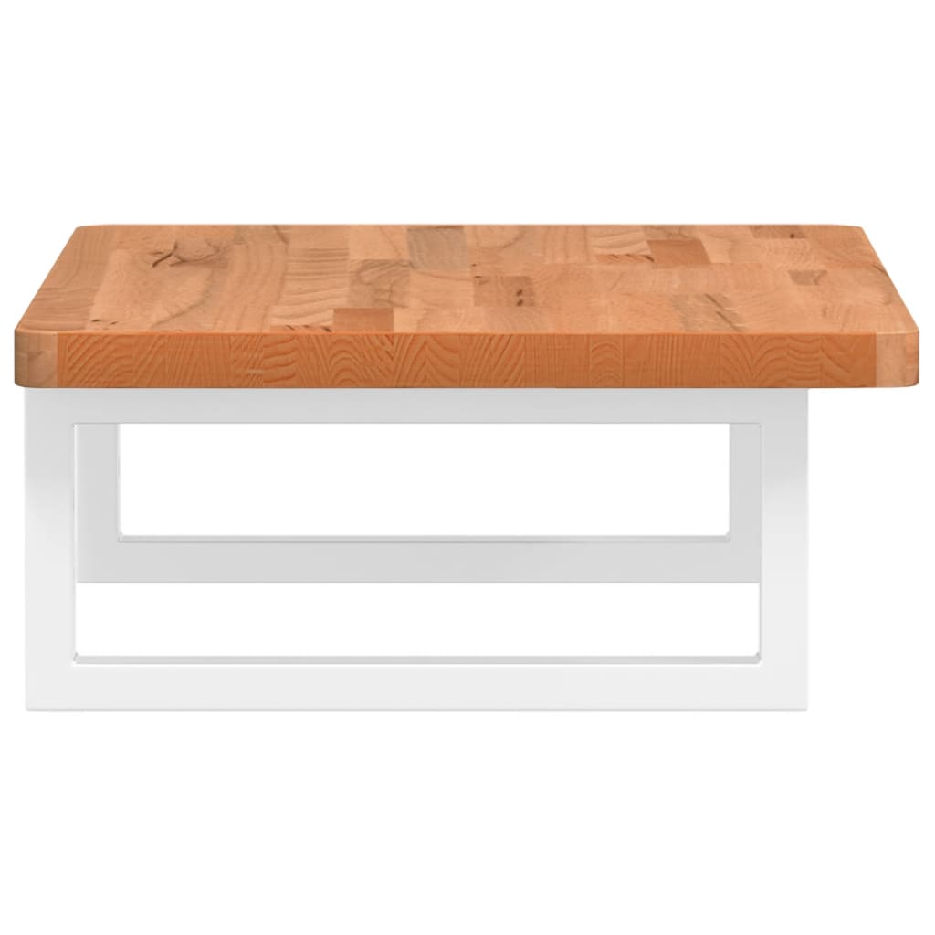 badeværelseshylde stål og massivt bøgetræ