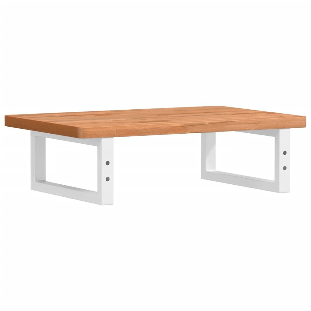 badeværelseshylde stål og massivt bøgetræ