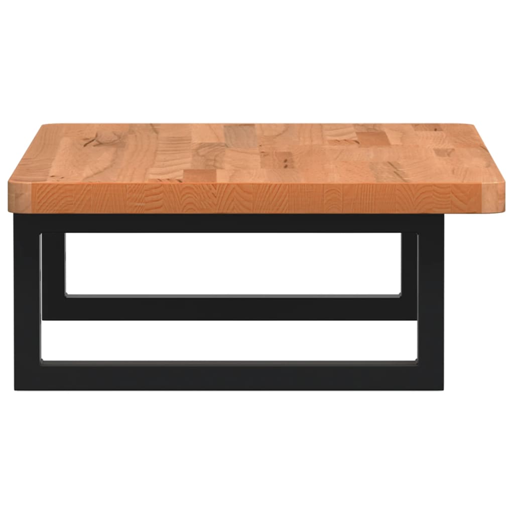 badeværelseshylde stål og massivt bøgetræ