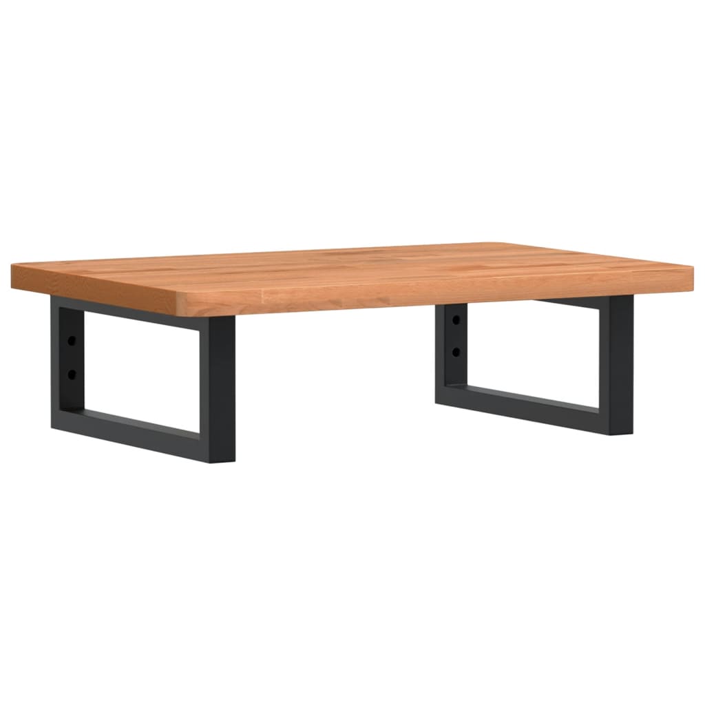 badeværelseshylde stål og massivt bøgetræ